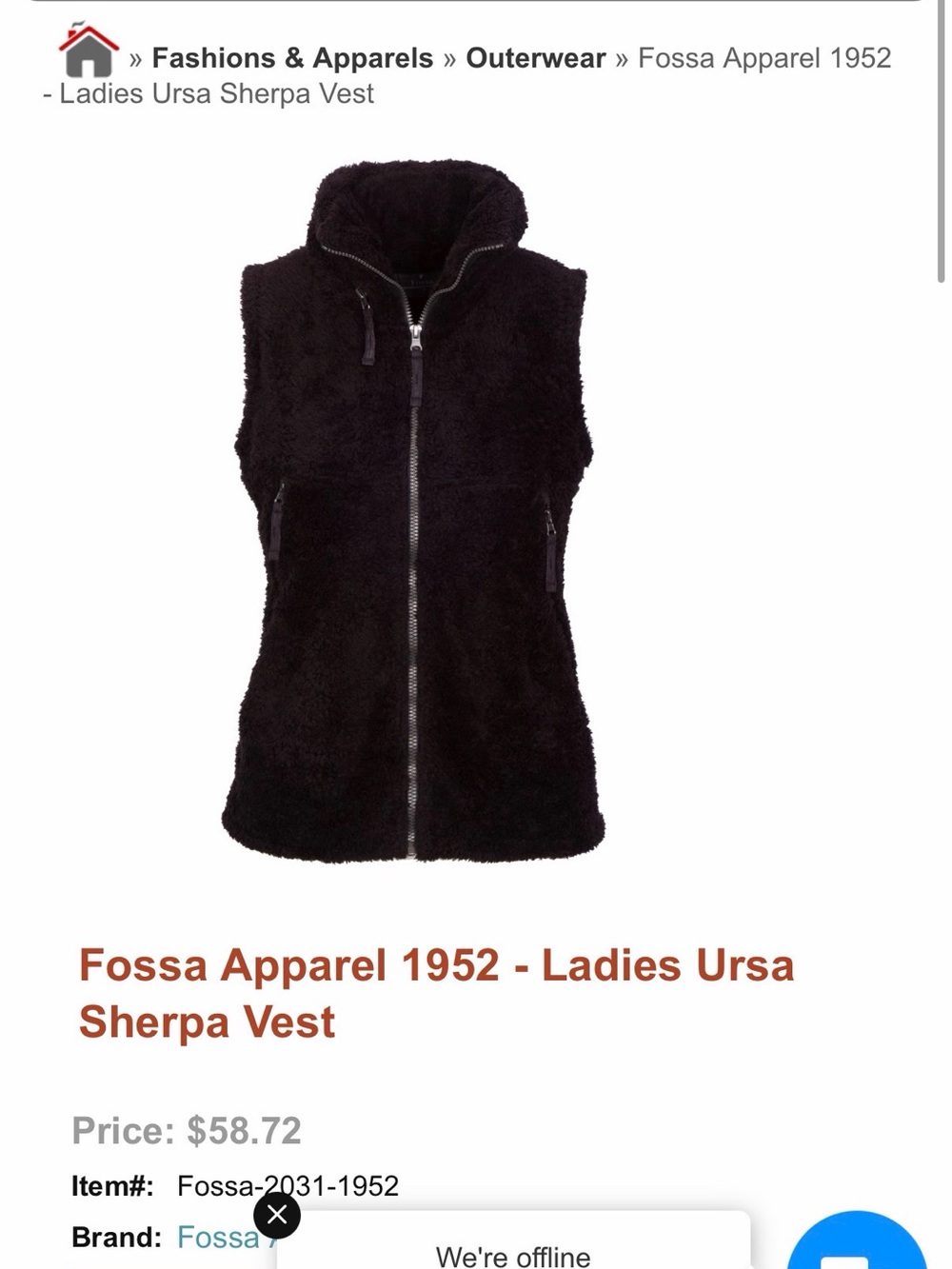 Ladies Ursa Sherpa Vest - Black nwt brand new winter